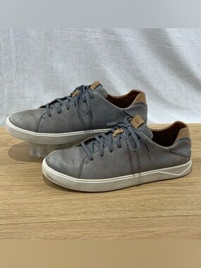 Olukai Lae' Ahi Li 'ili Men’s Size 9.5 Gray Leather Shoes